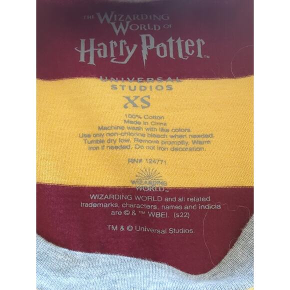 Harry Potter Griffindor Men's Short Sleeve Striped 07 Red XS - Picture 6 of 9
